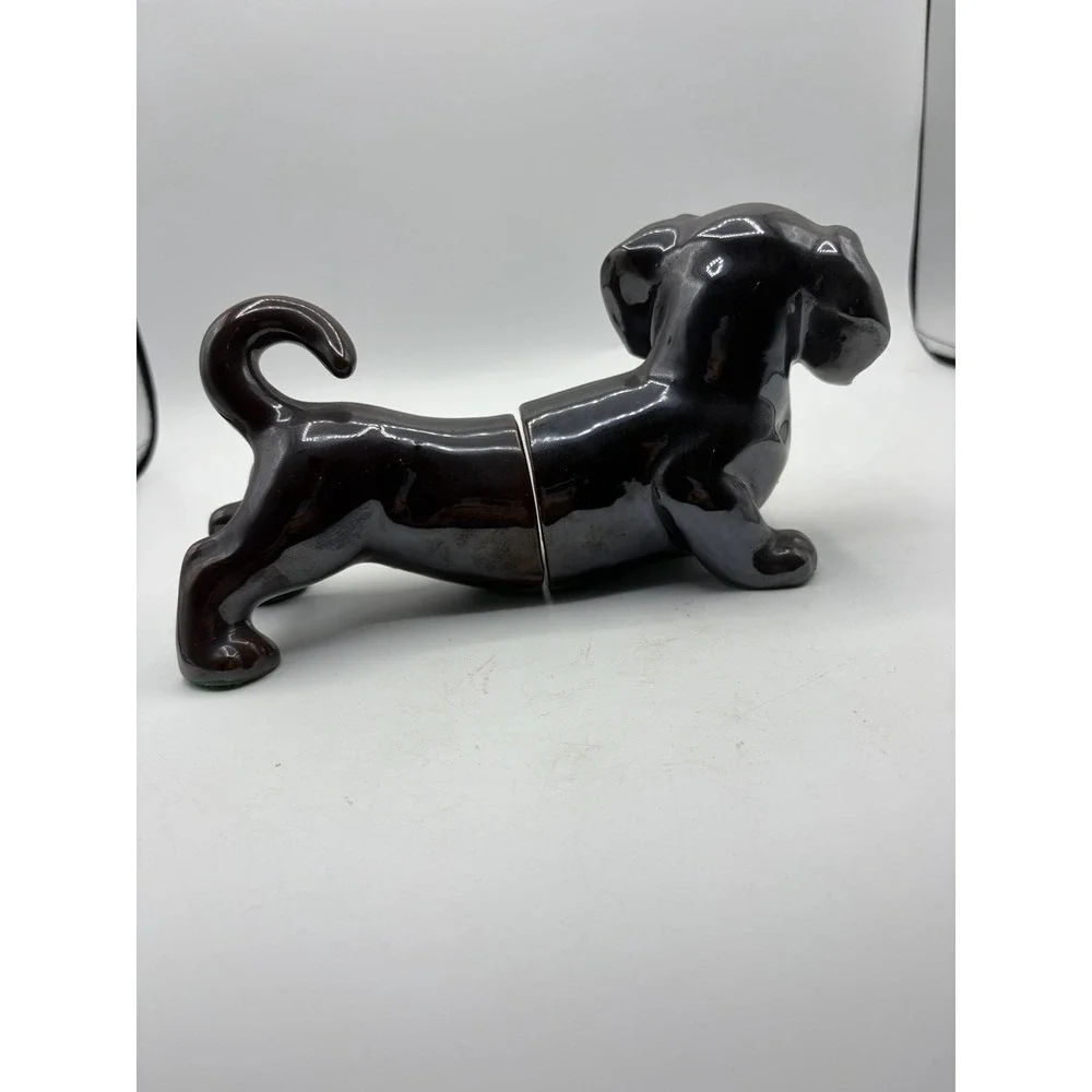 Vintage Enesco Japan Dachshund Wiener Dog Ceramic Covered 9